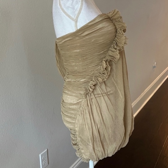 Elizabeth & James Tulle Chiffon Strapless Mini Dress. - Picture 6 of 10